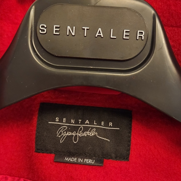 Sentaler Red Wool Coat - Picture 4 of 15